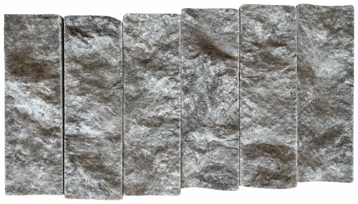 Silver Snake, Split face strips, single pieces 5 × 15