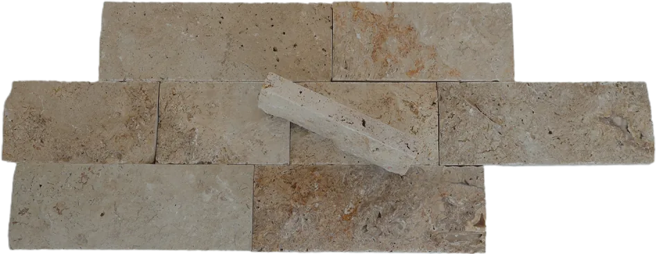 Split face mosaic strips, Rustic